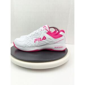 Fila Double Bounce 3 Pickleball Womens Sz 9.5 Pink White Sneakers Athletic Shoes